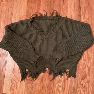 Distressed sweater